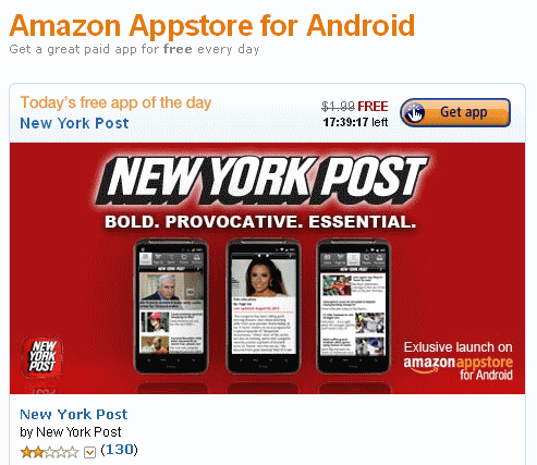 New York Post Android App - "Exclusive" misspelled